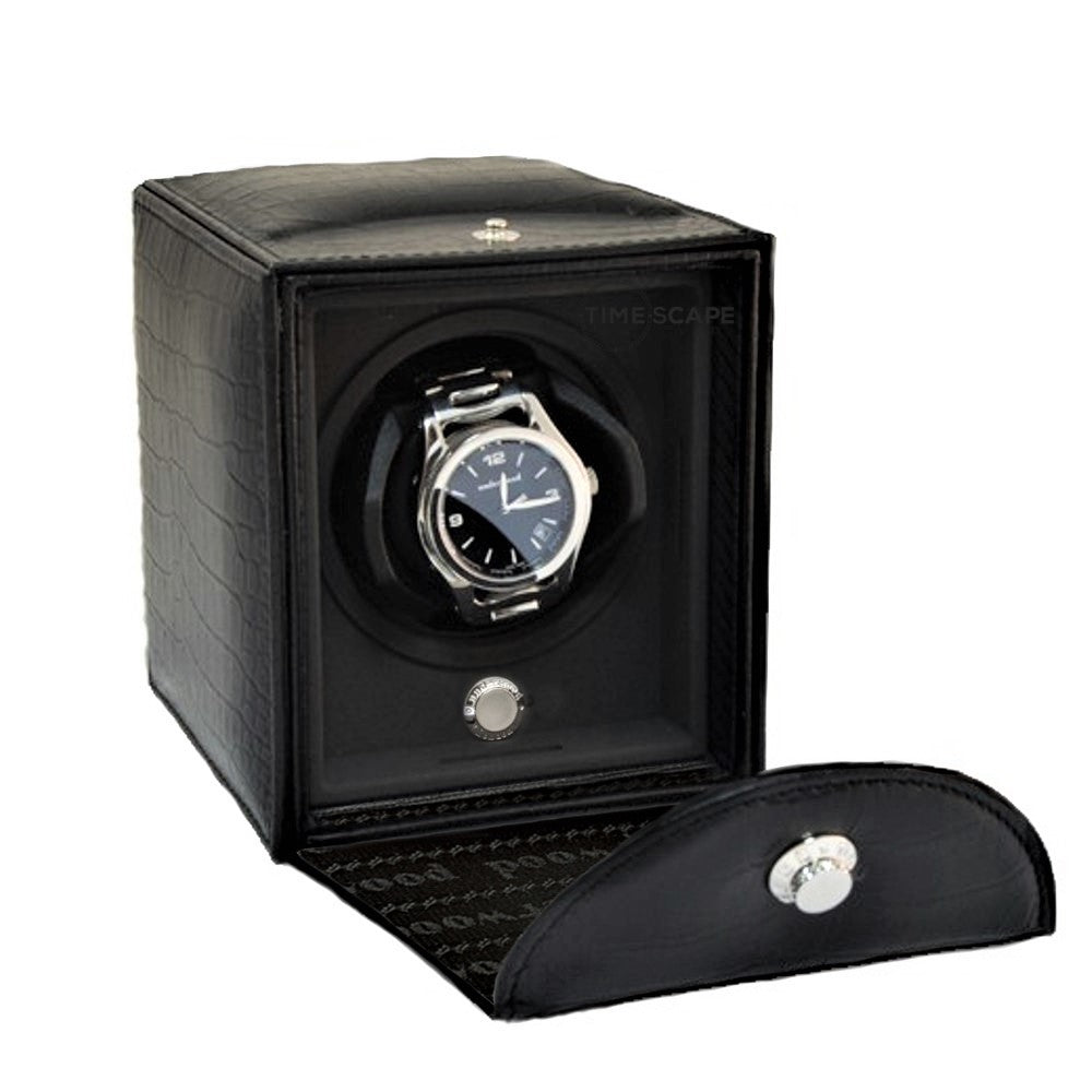 Underwood (London) - 6-Unit Classic Watch Winder in Black Leather (Store Display)