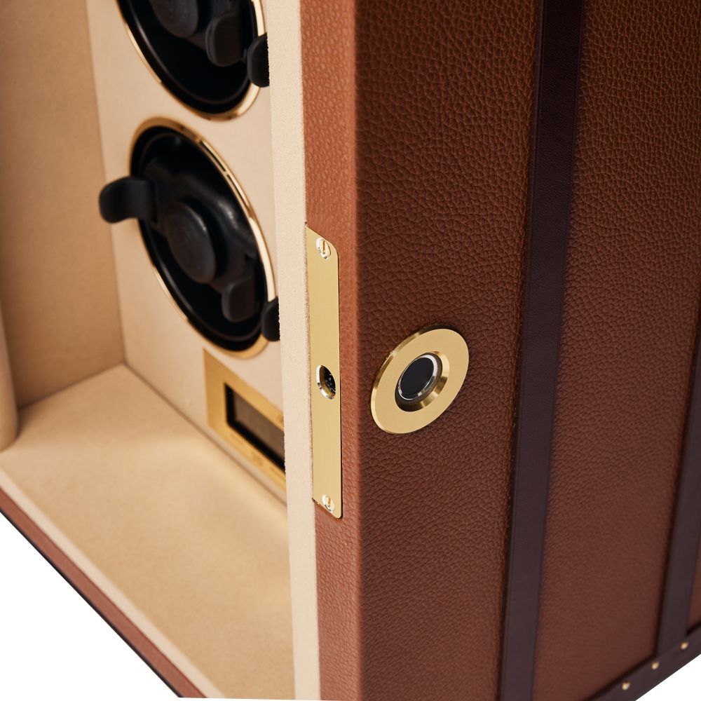 Rapport - Romer 6-Unit Watch Winder in Brown Leather | W646