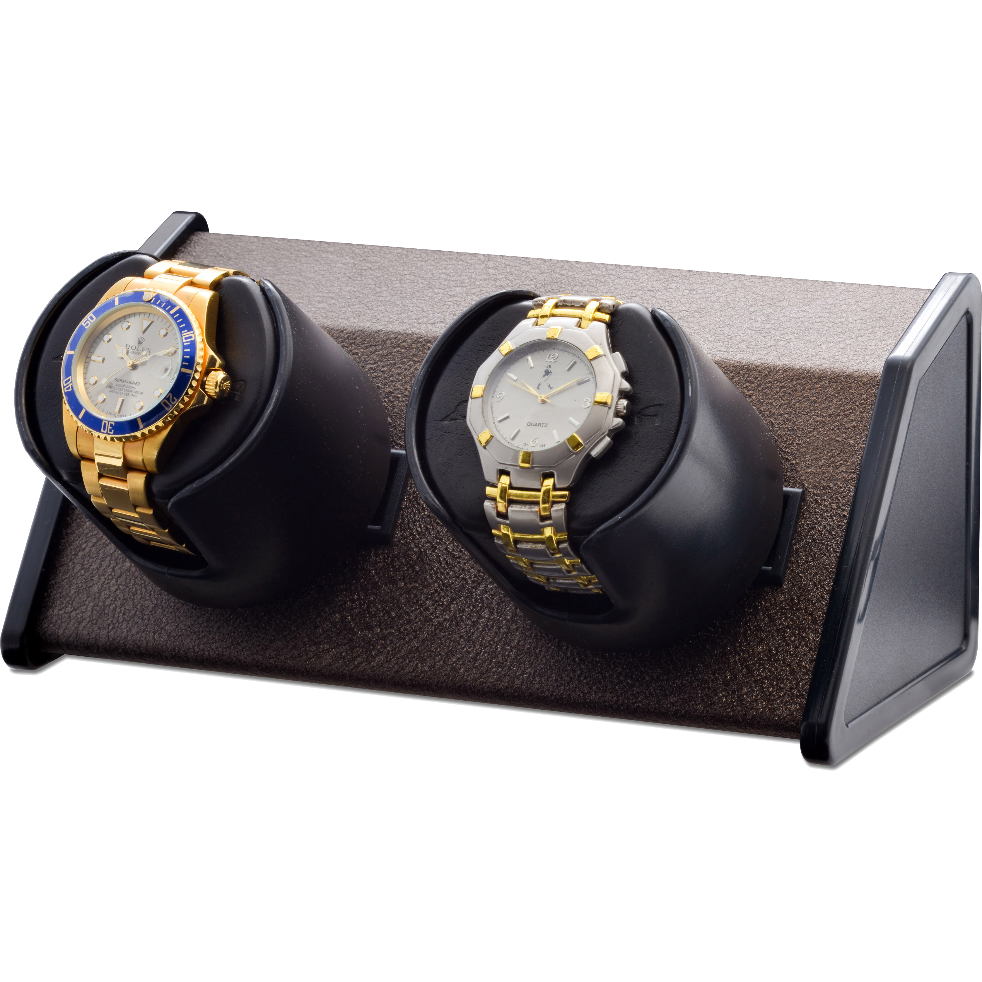 Orbita Sparta 2-Unit  Watch Winder in Bold Brown - Watchwindersplus