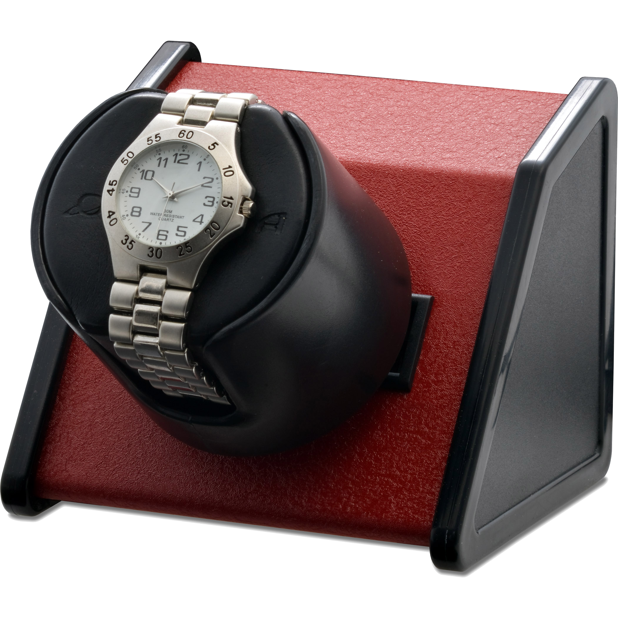 Orbita Sparta Single-Unit Watch Winder in Bold Red - Watchwindersplus