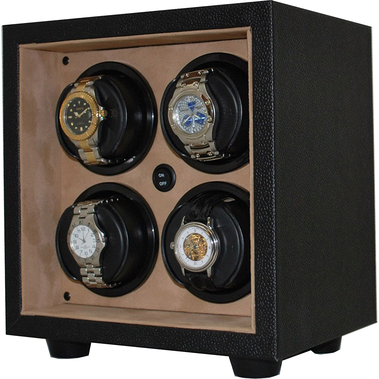 Orbita Insafe 4 Unit Watch Winder In Tan