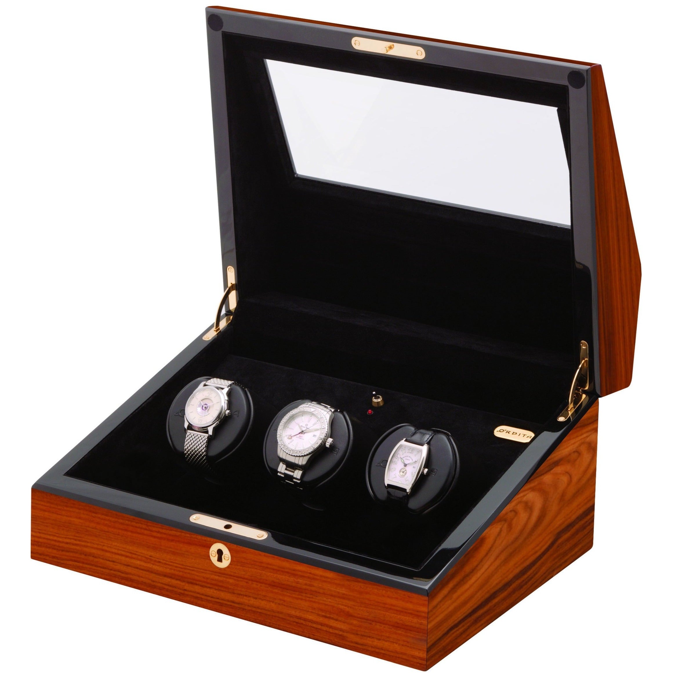 Orbita Siena 3-Unit Watch Winder in Teakwood - Watchwindersplus