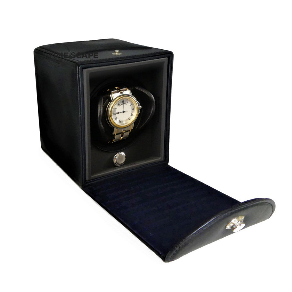 Underwood (London) - Single Classic Watch Winder in Black Leather