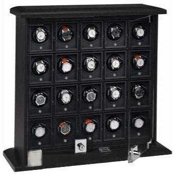 Underwood (London) - 20-Unit Classic Watch Winder in Black Leather - Watchwindersplus