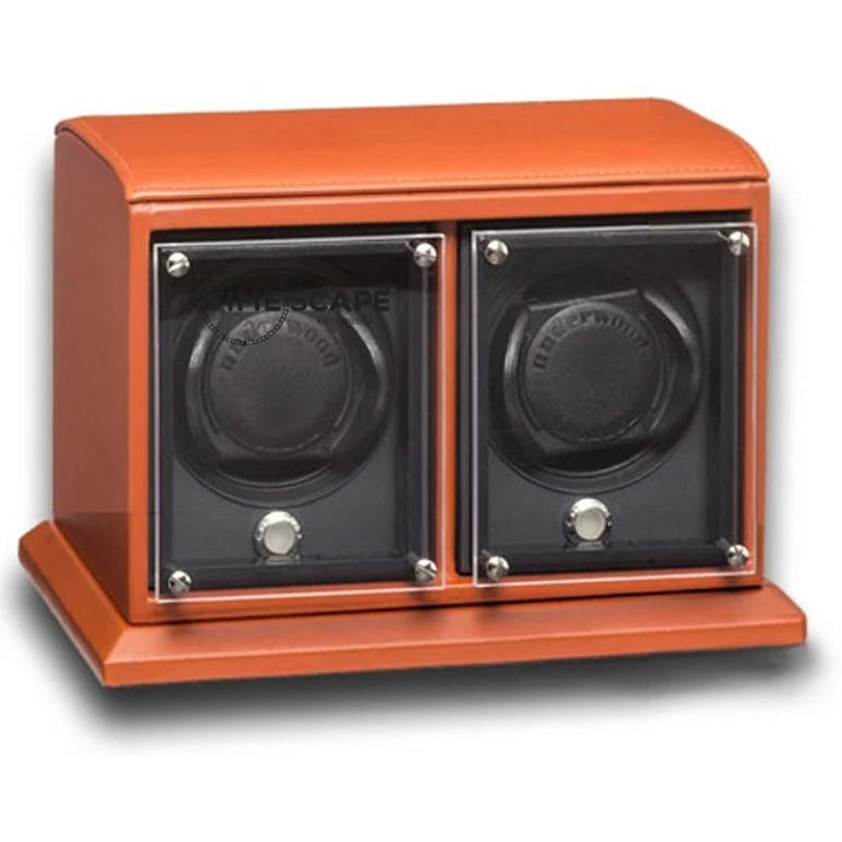 Underwood London 2 Unit EVO Watch Winder in Tan Leather Watchwindersplus