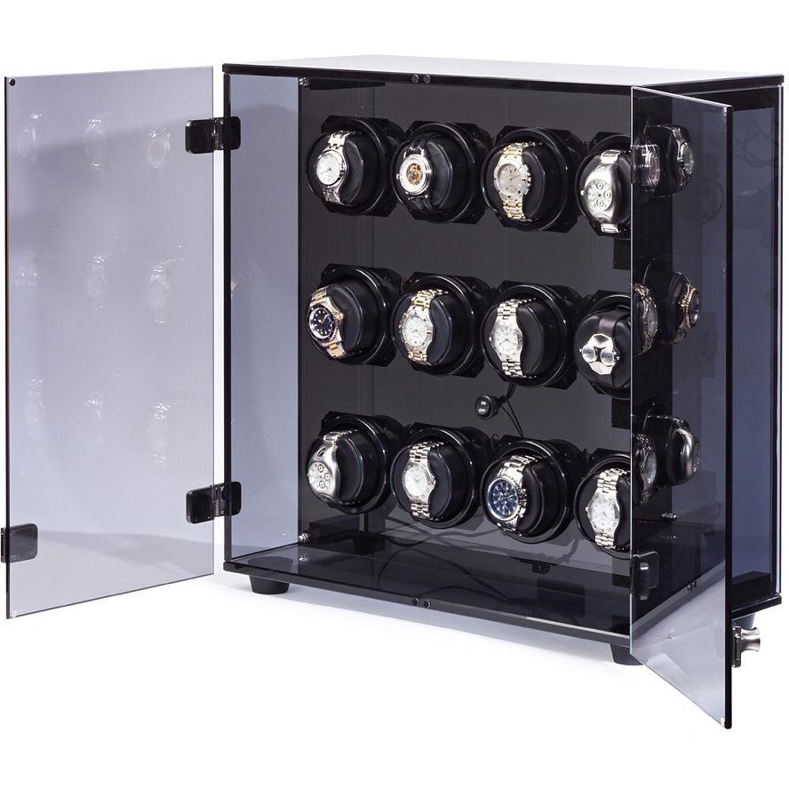 Orbita Milano 12-Unit Watch Winder In Acrylic - Watchwindersplus