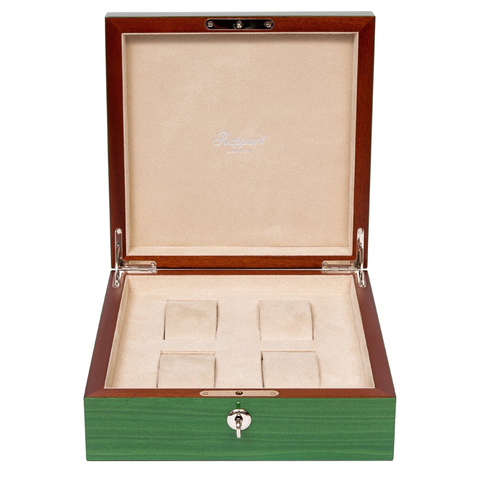 Rapport - Heritage 4 Watch Box in Green Lacquer | L405