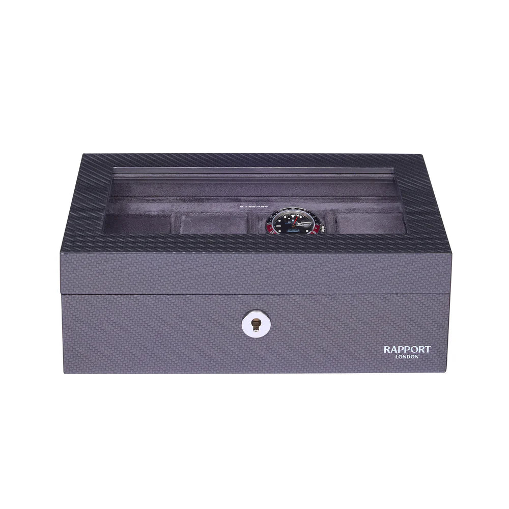 Rapport - Optic 4 Watch Box in Carbon Fiber | L286