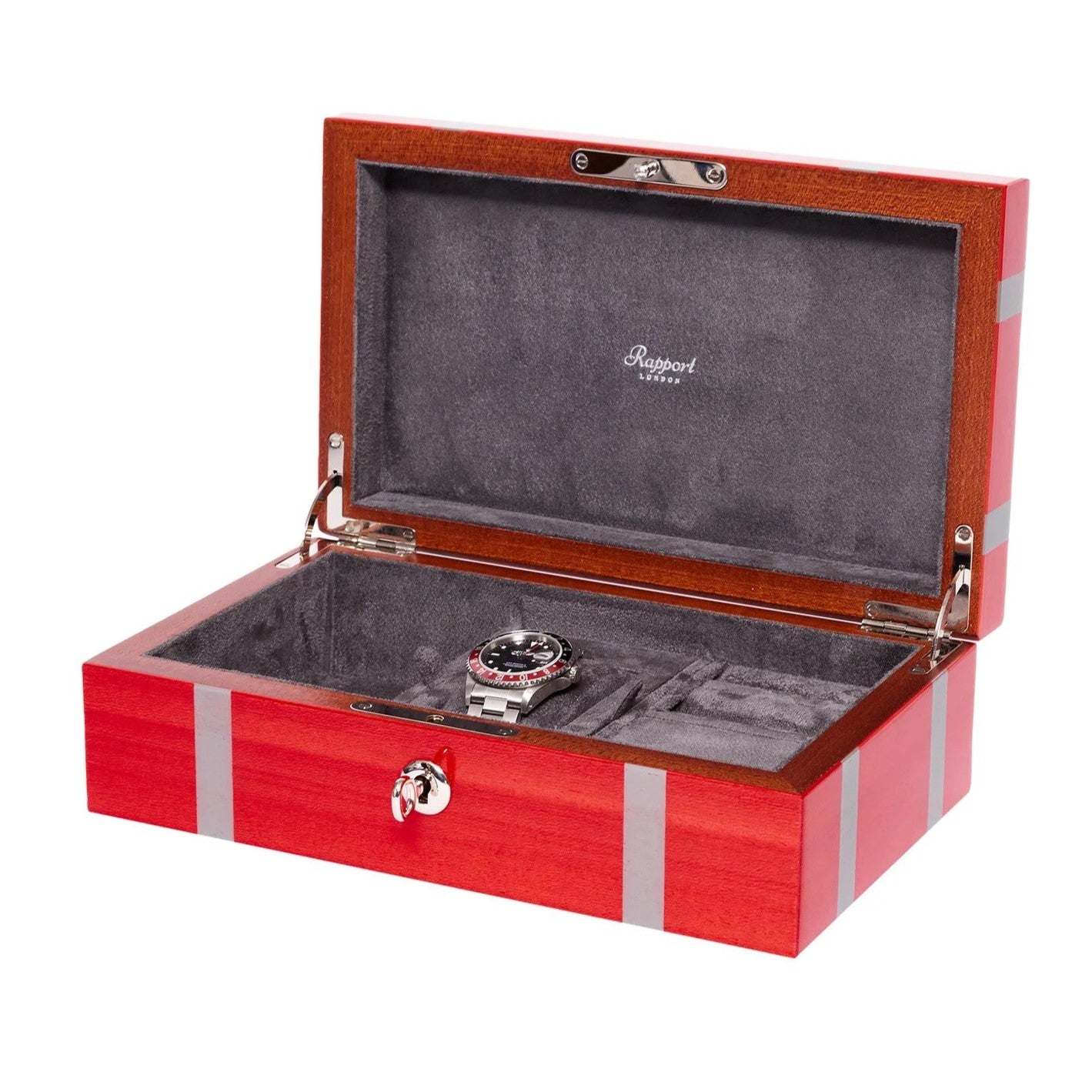 Rapport - Carnaby Multi-Storage Watch Box in Red Lacquer | J167