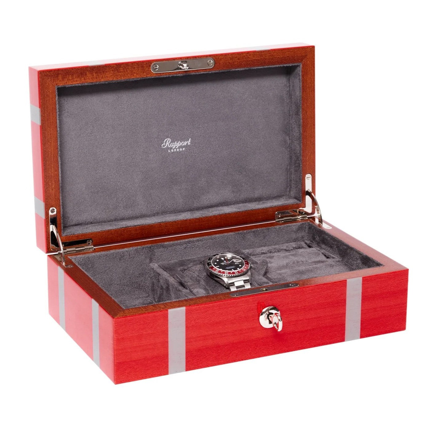 Rapport - Carnaby Multi-Storage Watch Box in Red Lacquer | J167