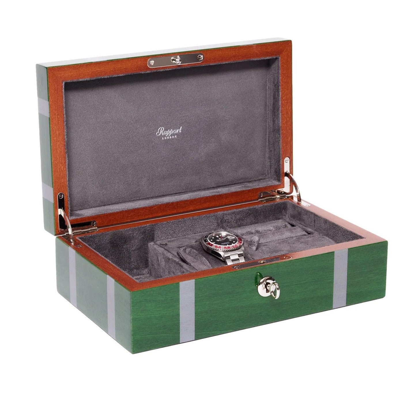 Rapport - Carnaby Multi-Storage Watch Box in Green Lacquer | J168