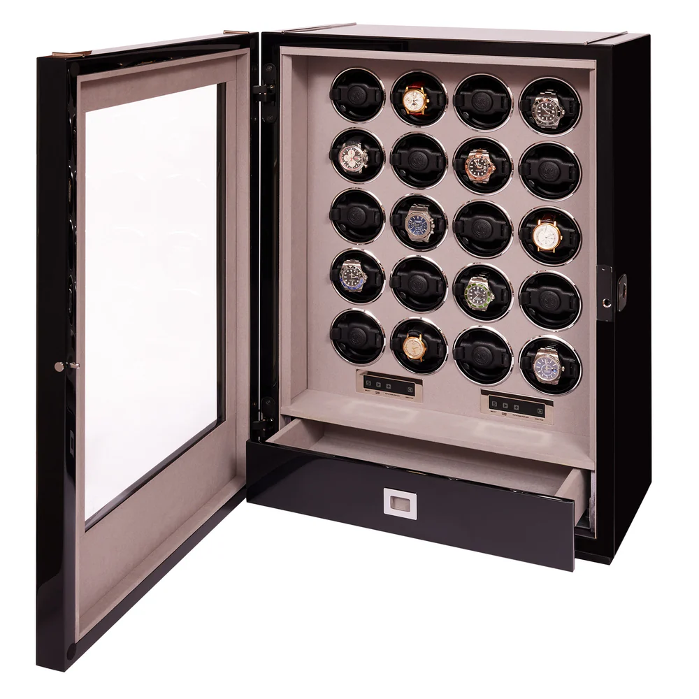 Rapport - Paramount 20-Unit Watch Winder in Ebony | W220