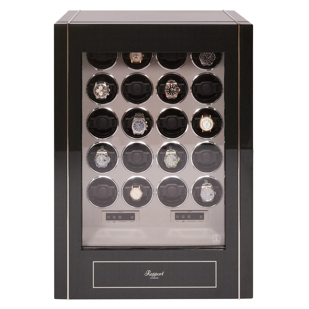 Rapport - Paramount 20-Unit Watch Winder in Carbon | W230