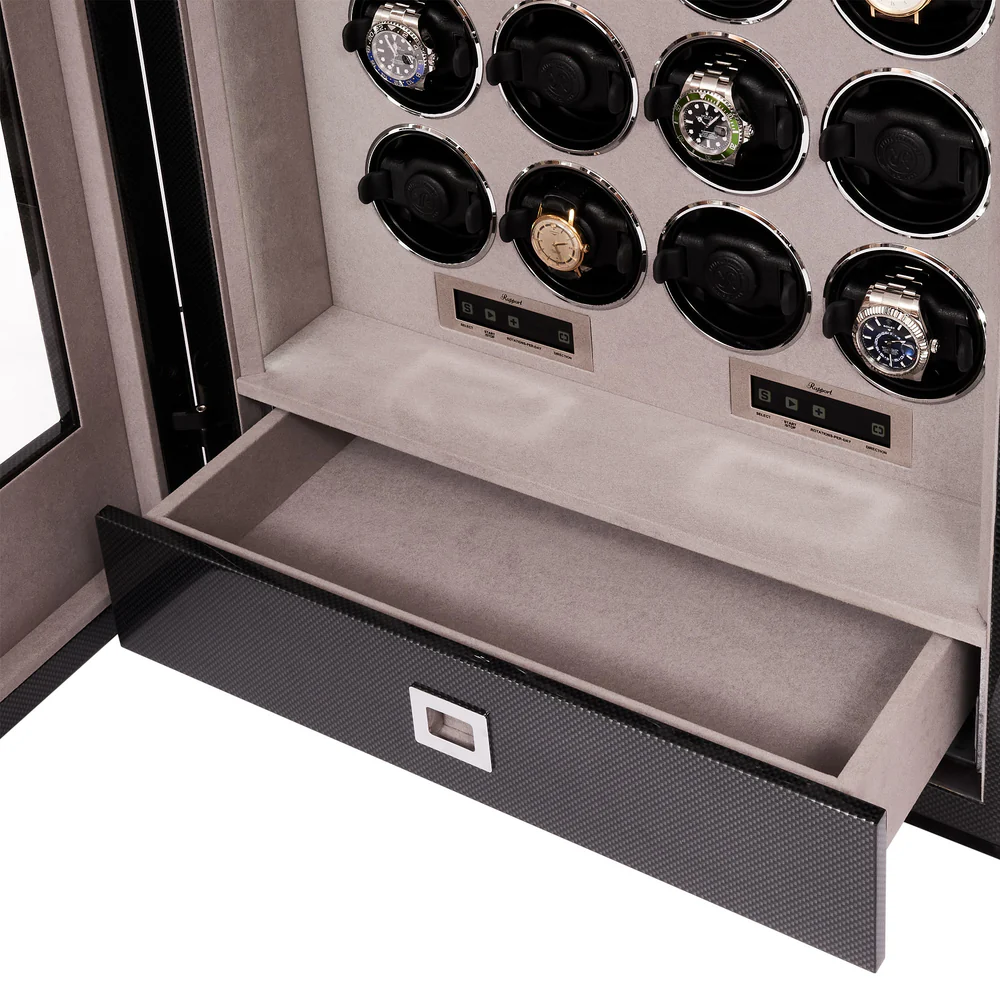 Rapport - Paramount 20-Unit Watch Winder in Carbon | W230