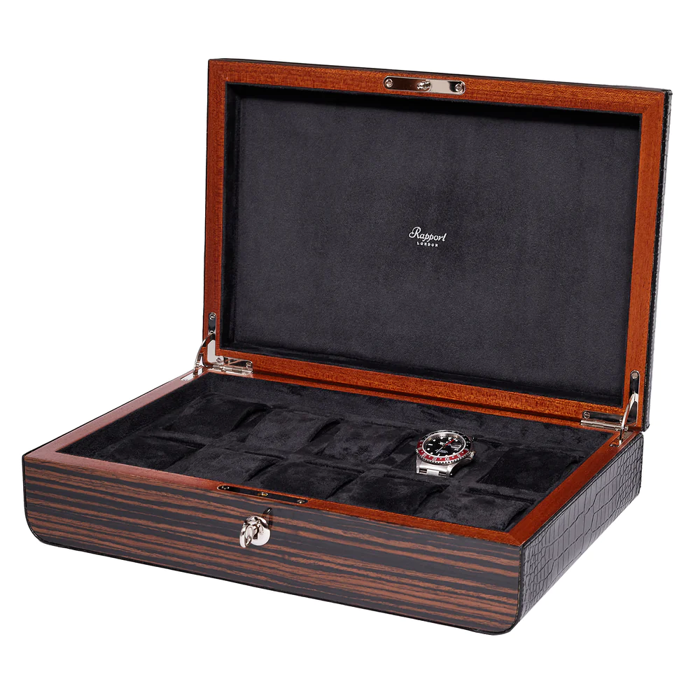 Rapport - Mayfair 10 Watch Box in Macassar | L277