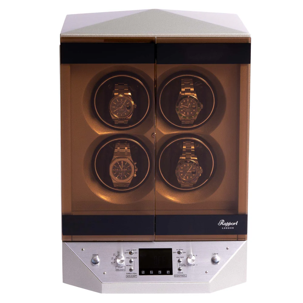 Rapport - Templar Watch Winder Quad in Silver | W310