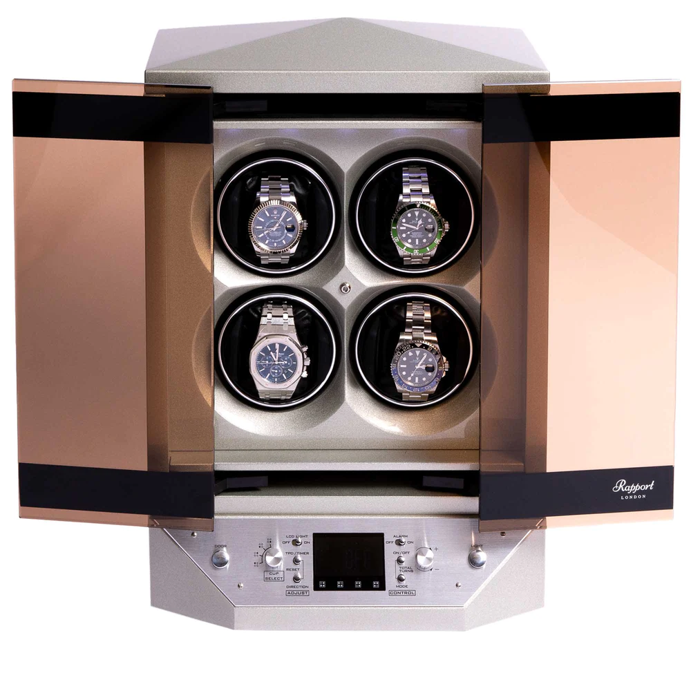 Rapport - Templar Watch Winder Quad in Silver | W310