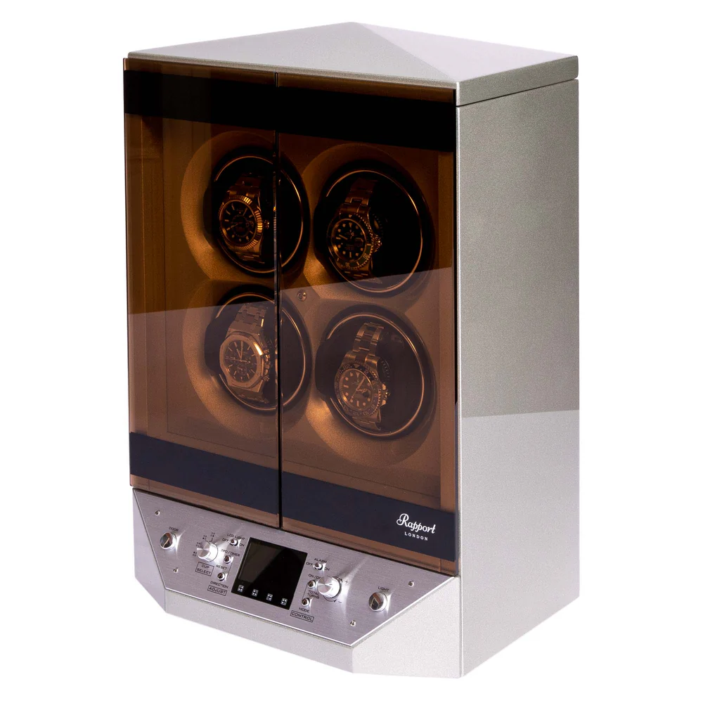 Rapport - Templar Watch Winder Quad in Silver | W310