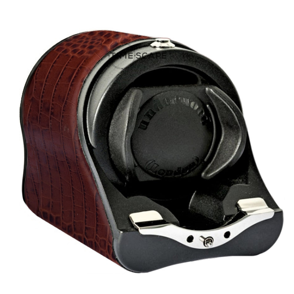 Underwood (London) - Single Rotogalbe Watch Winder in Brown Croco