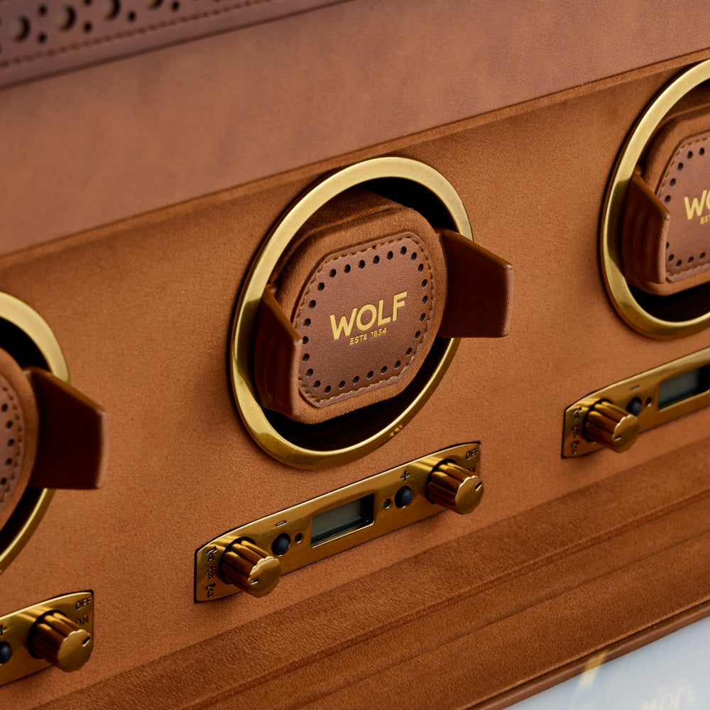 Wolf - Brogue 3-Unit Watch Winder w Storage | 440306