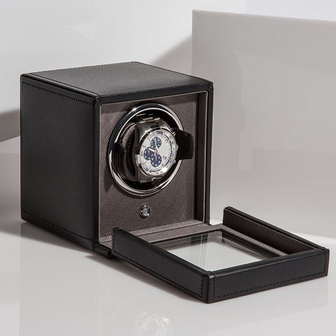 Wolf - Cub Single Watch Winder w Cover | 461103 - Watchwindersplus