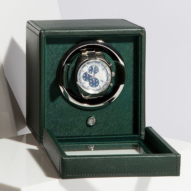 Wolf - Cub Single Watch Winder w Cover | 461141 - Watchwindersplus