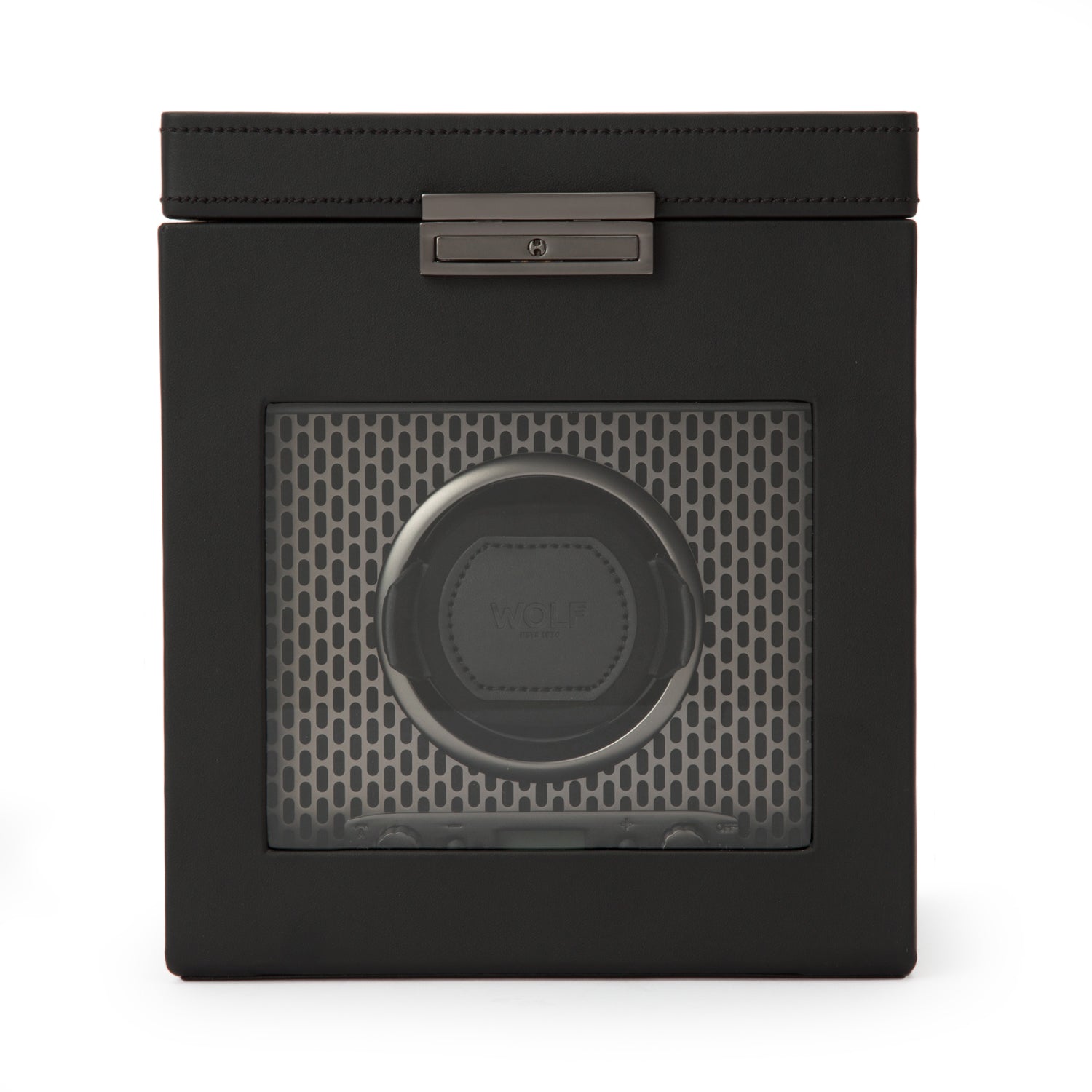 Wolf - Axis Single Watch Winder with Storage | 469203 - Watchwindersplus