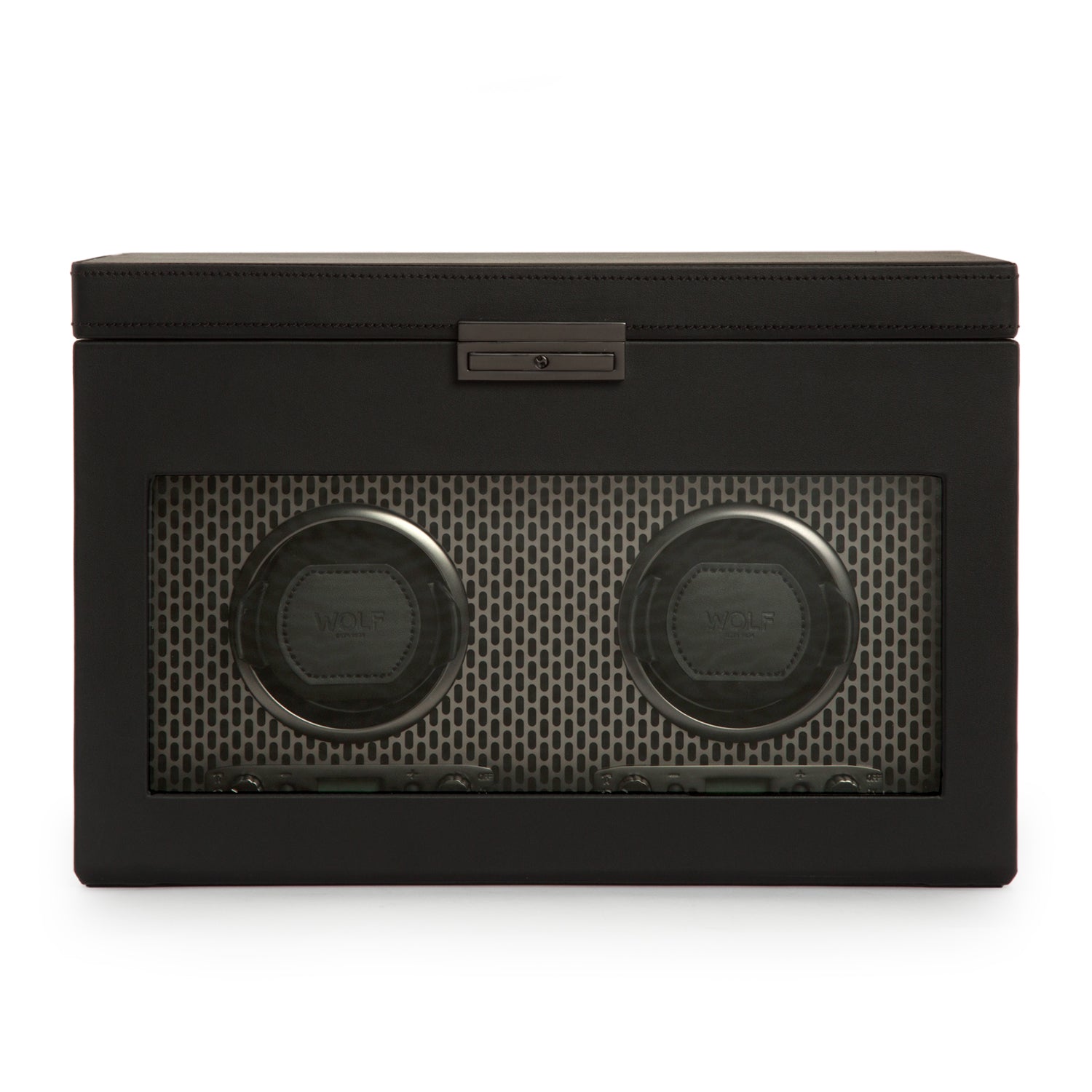 Wolf - Axis Double Watch Winder with Storage | 469303 - Watchwindersplus