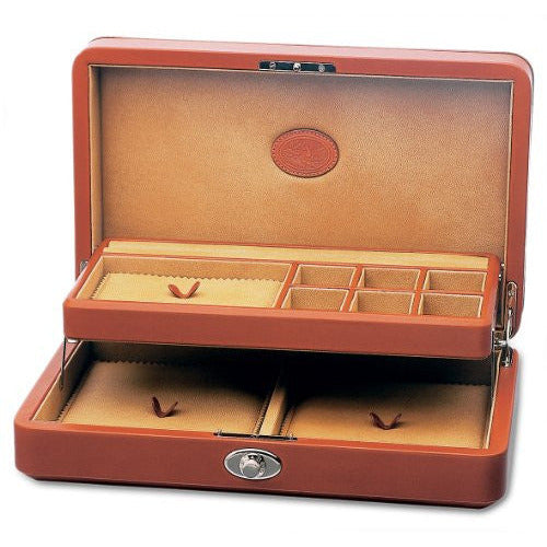 Underwood UN06 Collectors Jewelry Case With Tray In Leather - Watchwindersplus