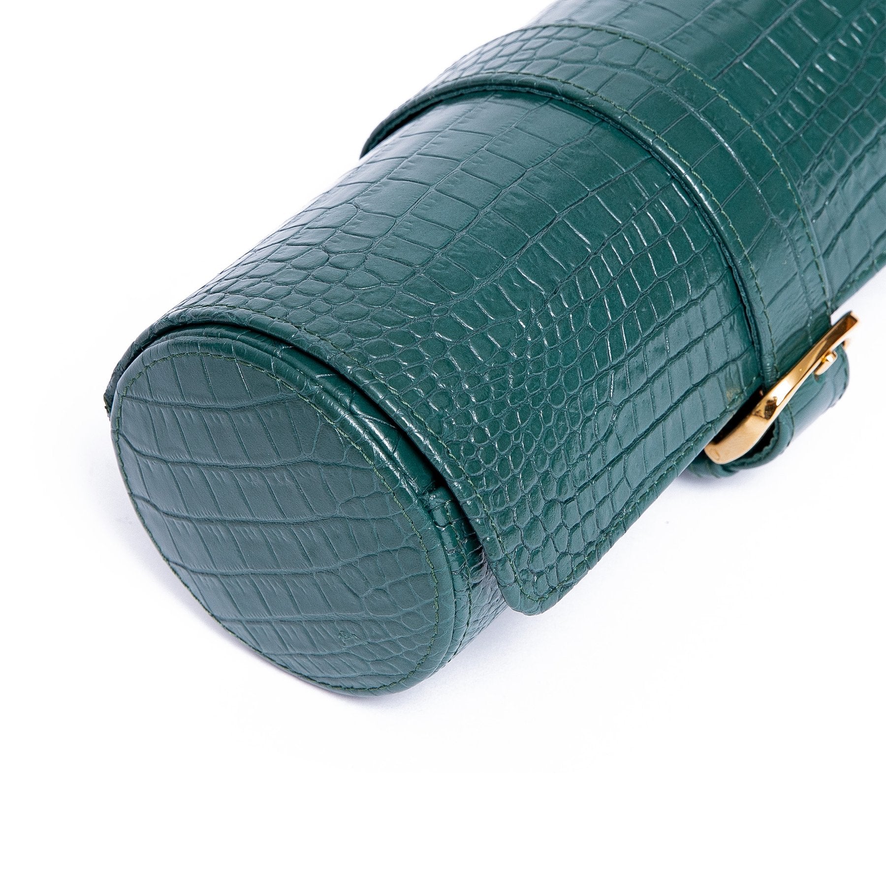 Rapport Brompton Watch Roll Triple in Green Croco D168 - Watchwindersplus