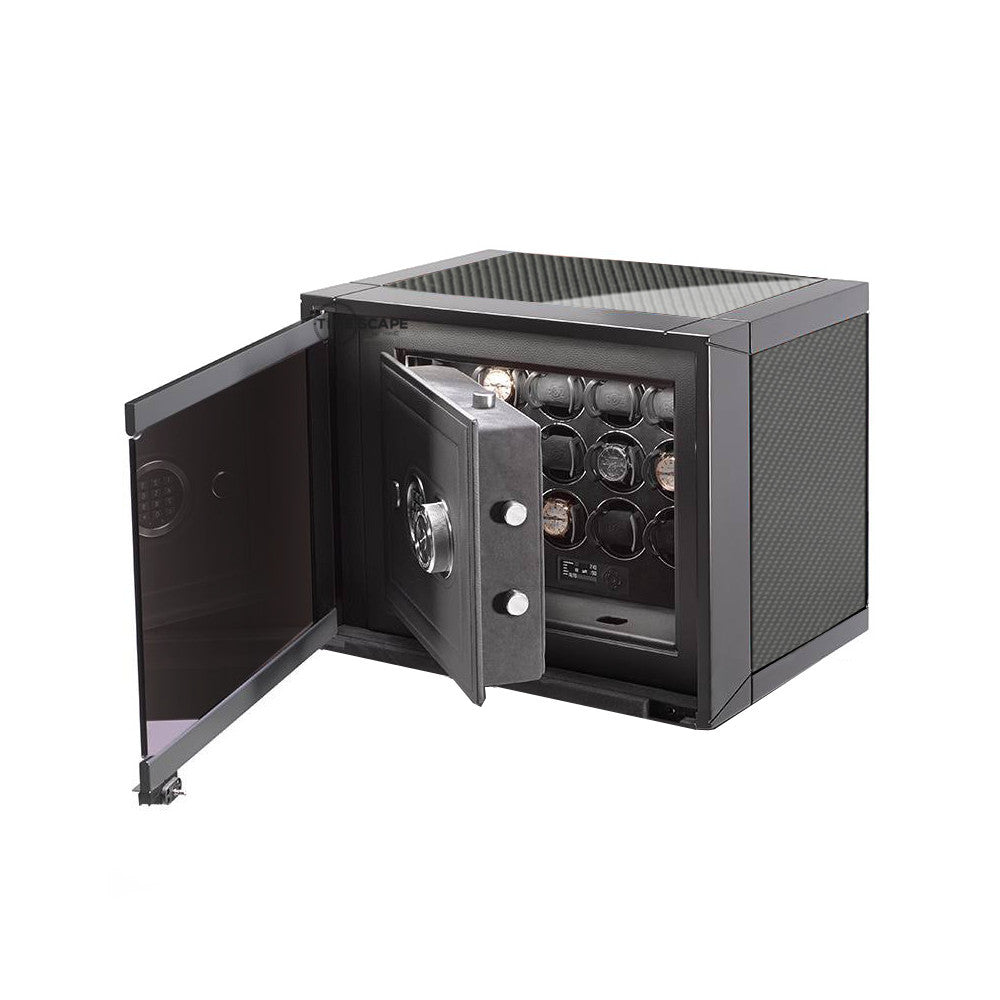 Buben & Zorweg Guardian Safe S-40 Time Mover Watch Winder In Carbon - Watchwindersplus