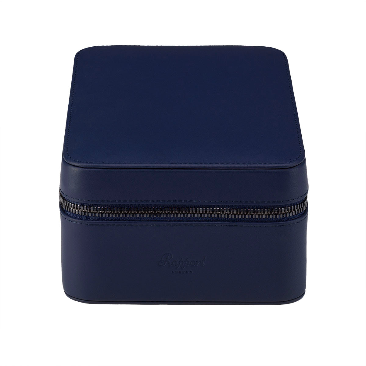 Rapport Hyde Park Watch Case Quad in Navy Leather D273 - Watchwindersplus