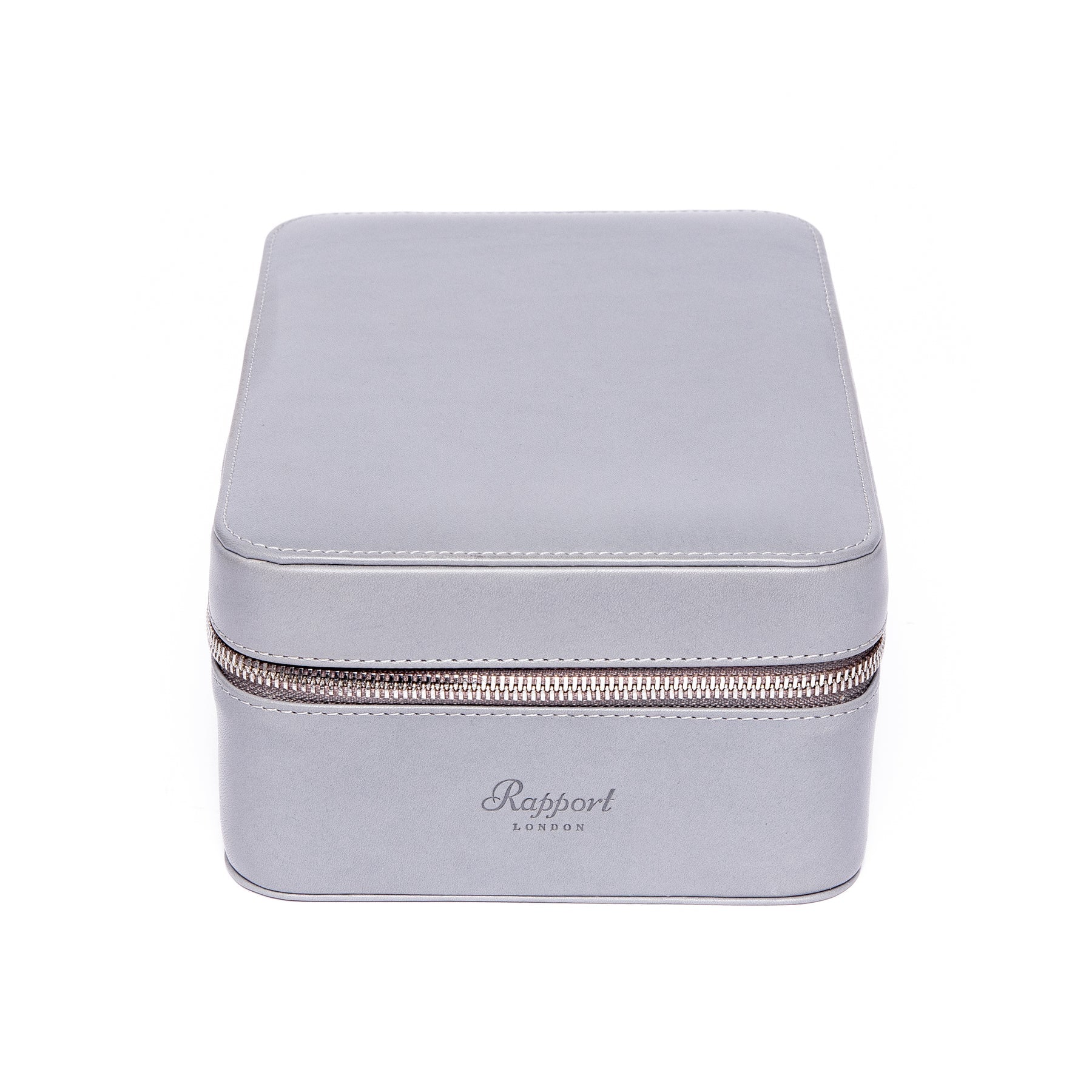 Rapport - Hyde Park Quad Watch Case in Grey Leather | D274