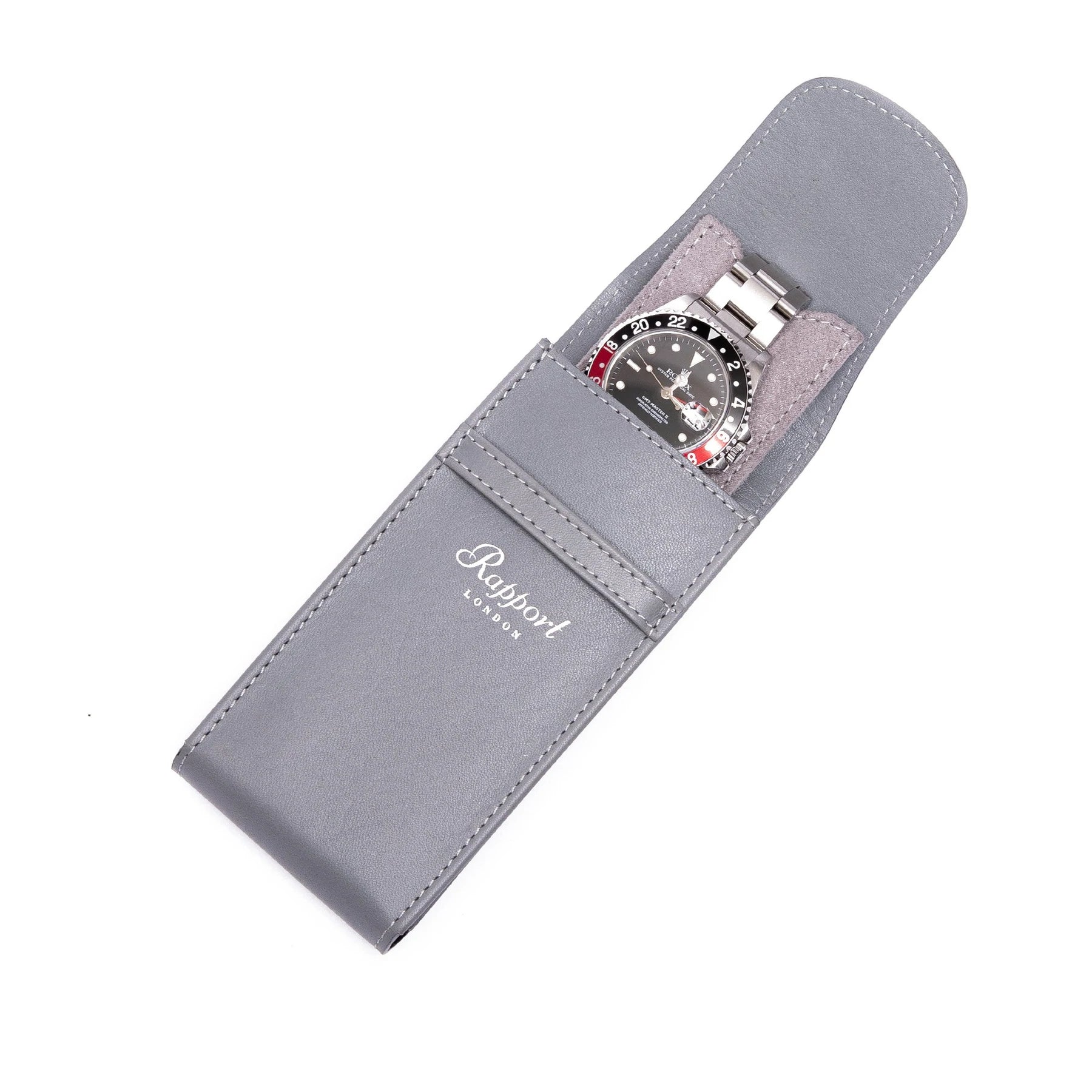 Rapport - Hyde Park Single Watch Pouch in Grey Leather | D406