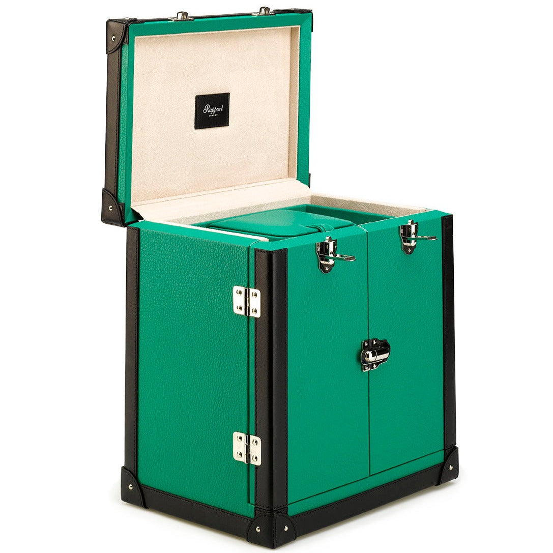 Rapport - Deluxe Jewelry Trunk in Green Leather | J151