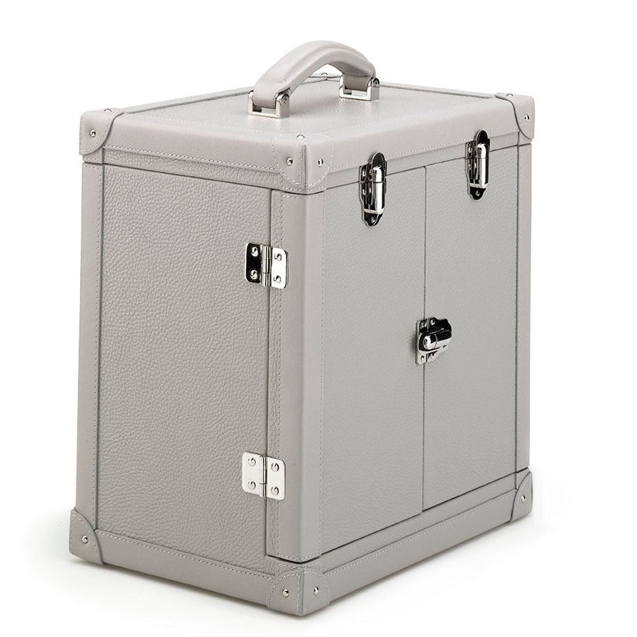 Rapport - Deluxe Jewelry Trunk in Grey Leather | J152