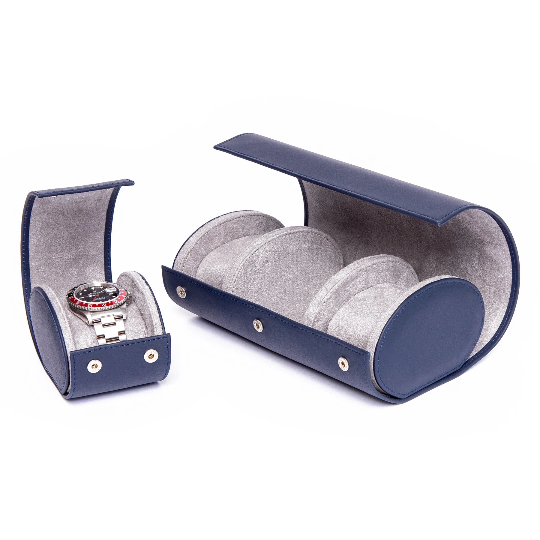 Rapport - Hyde Park Multi Watch Roll in Navy Leather | D286