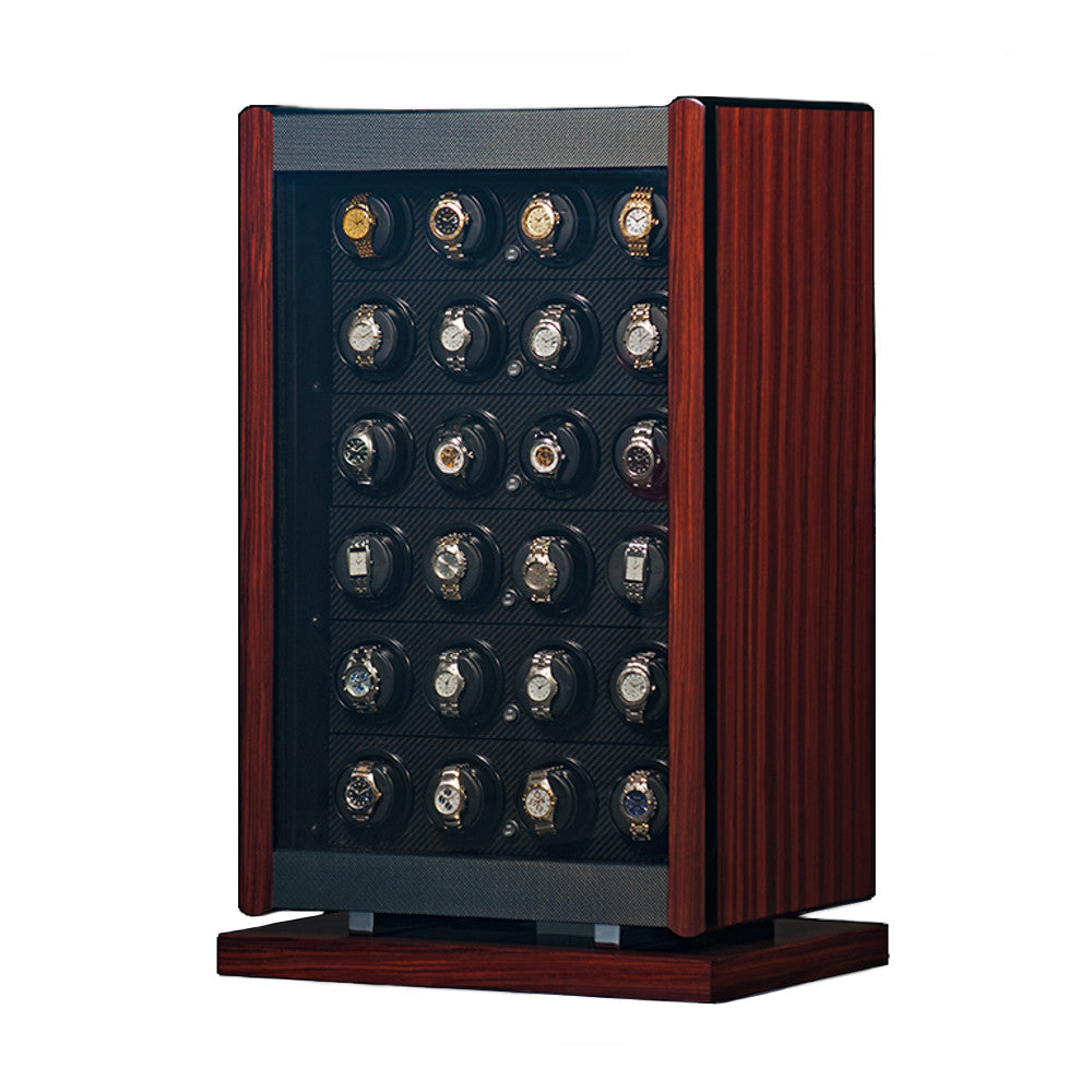 Orbita Avanti 24-Unit Watch Winder In Macassar