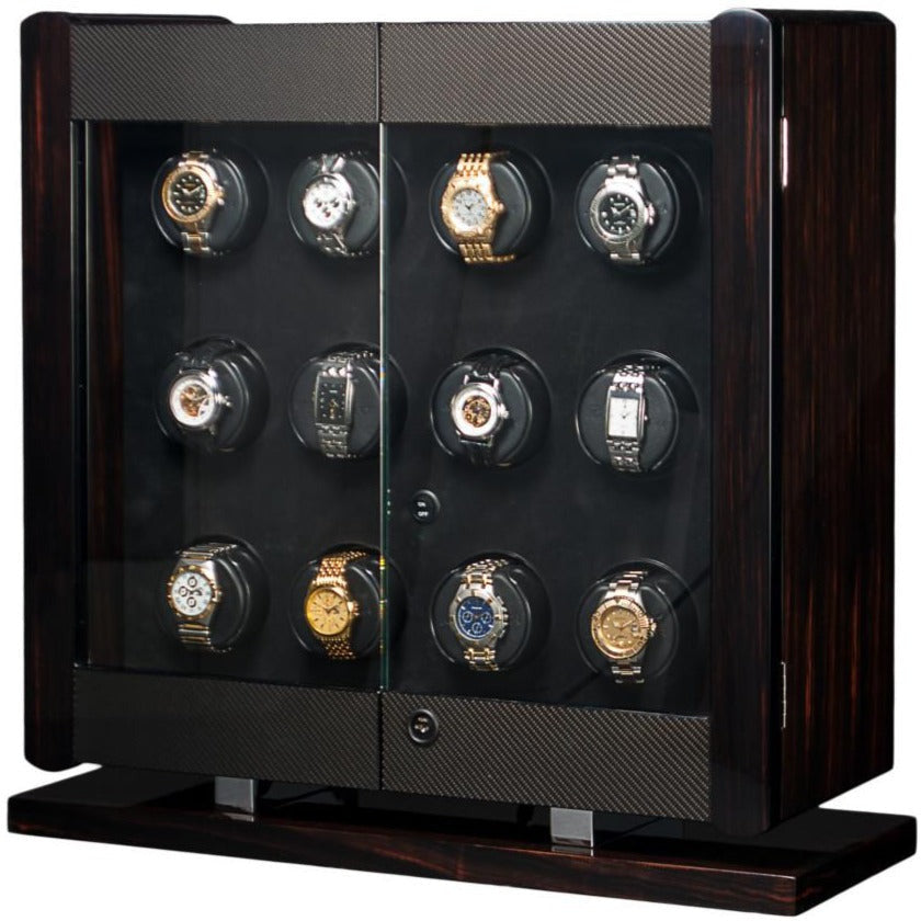 Orbita Avanti 12-Unit Watch Winder In Macassar