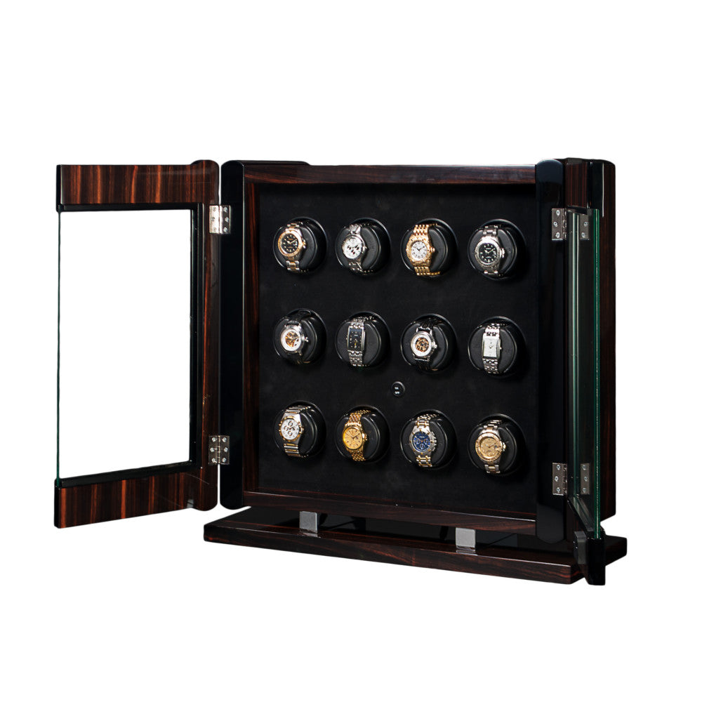 Orbita Avanti 12-Unit Watch Winder In Macassar