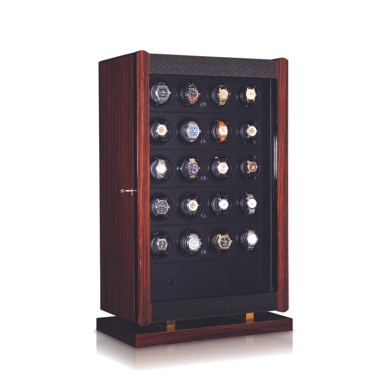 Orbita Avanti 24-Unit Watch Winder In Macassar