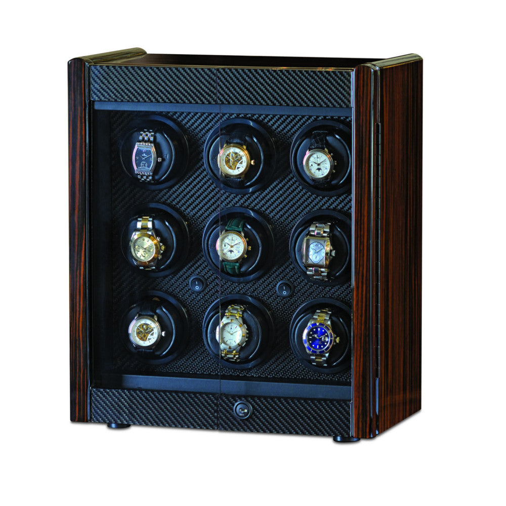 Orbita Avanti 9-Unit Watch Winder In Macassar