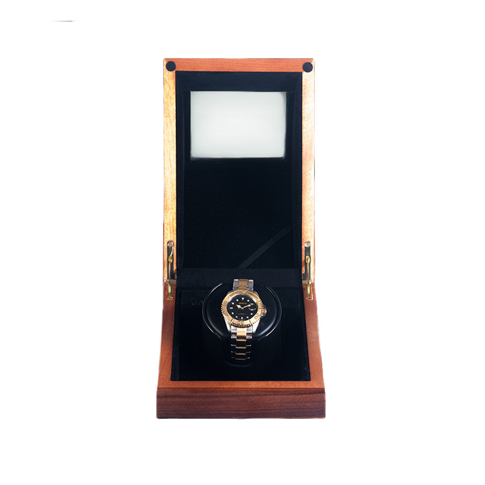 Orbita Siena Single-Unit Watch Winder in Teakwood - Watchwindersplus