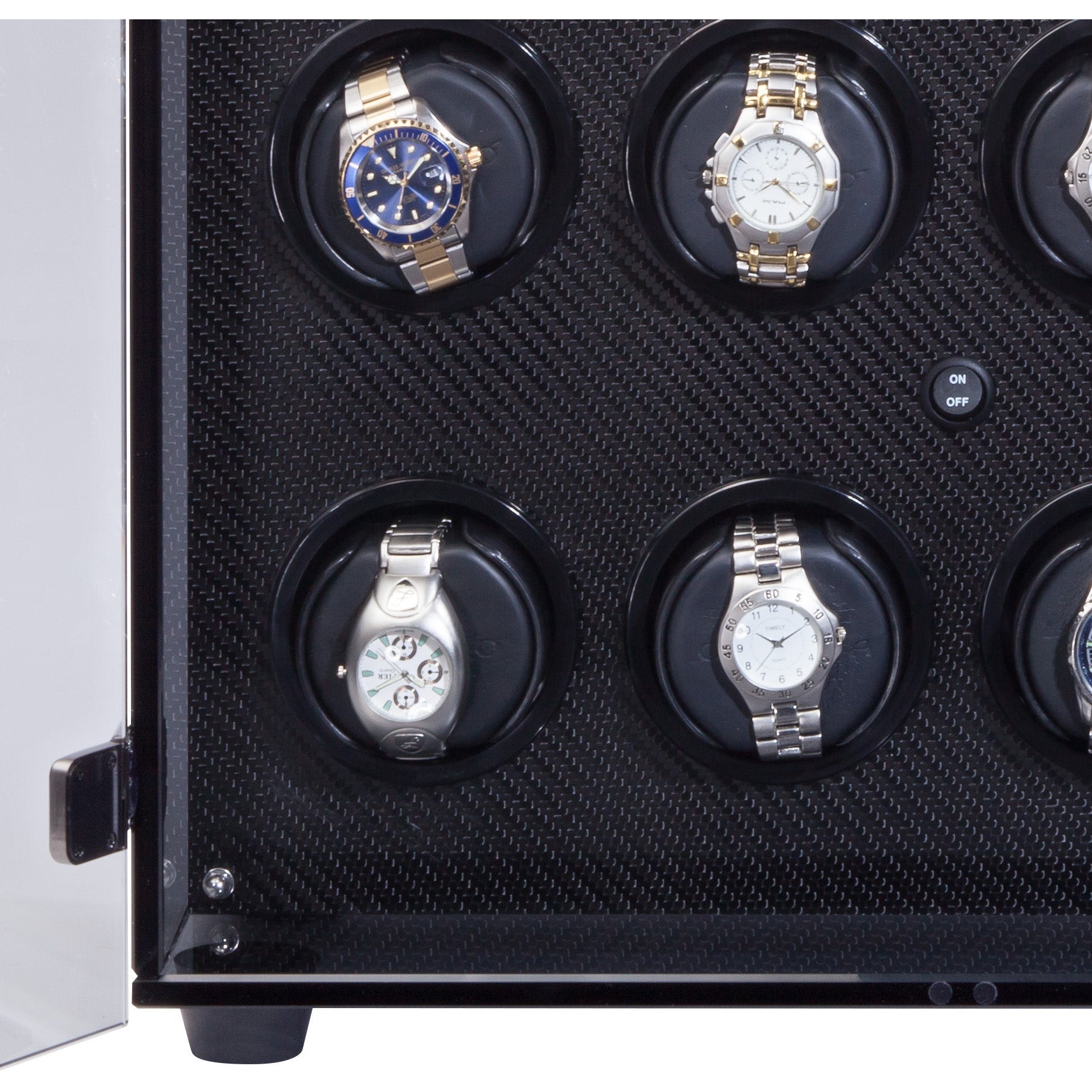 Orbita Milano 6-Unit Watch Winder In Carbon - Watchwindersplus