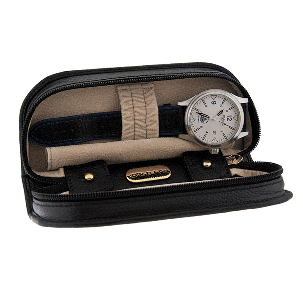 Orbita Verona 2-Unit Watch Case In Leather - Watchwindersplus