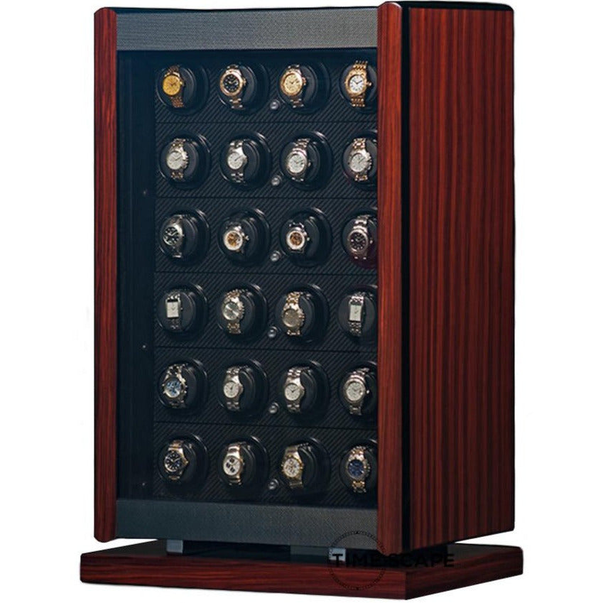 Orbita Avanti 24-Unit Watch Winder In Macassar