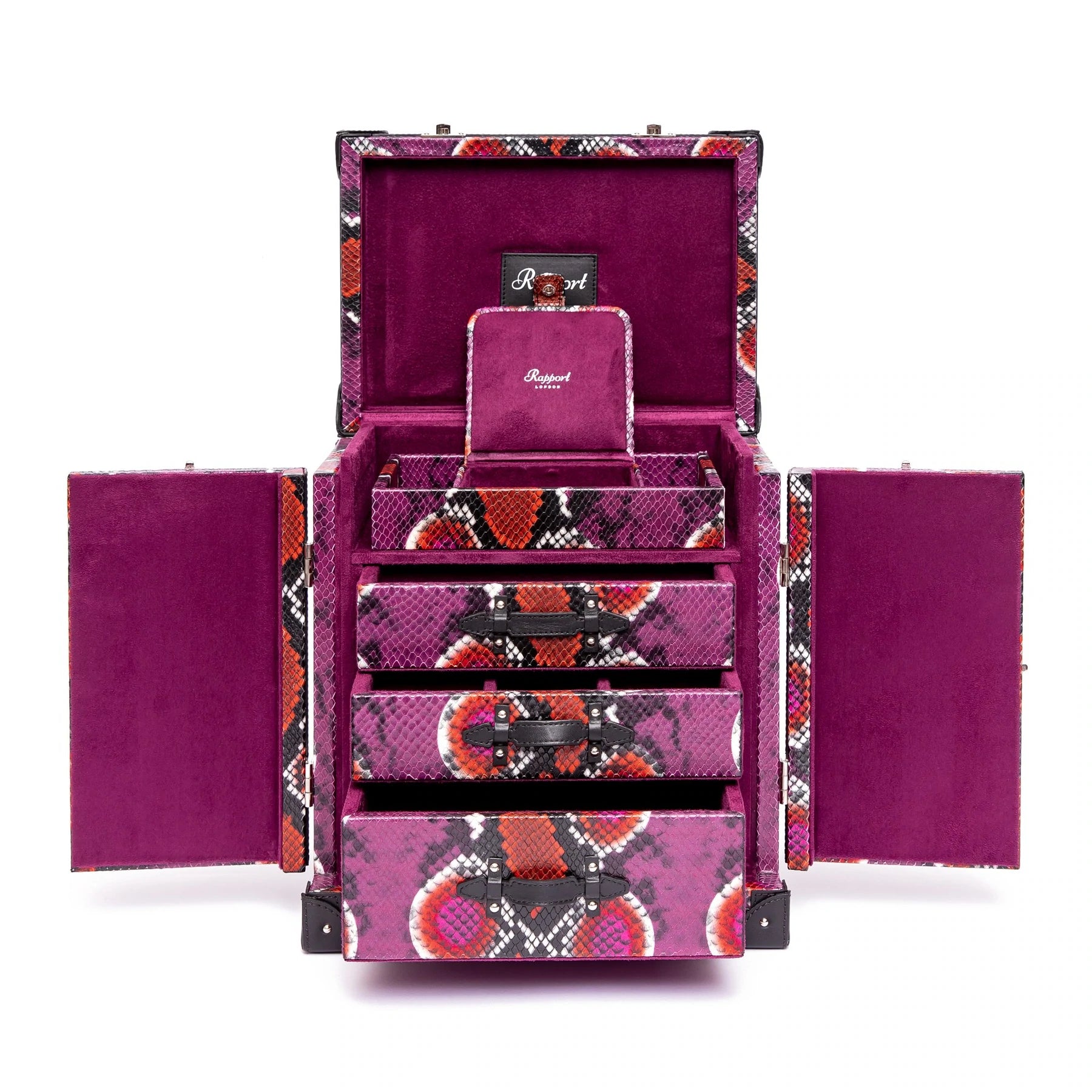 Rapport - Amour Deluxe Jewelry Trunk in Pink Leather | J156