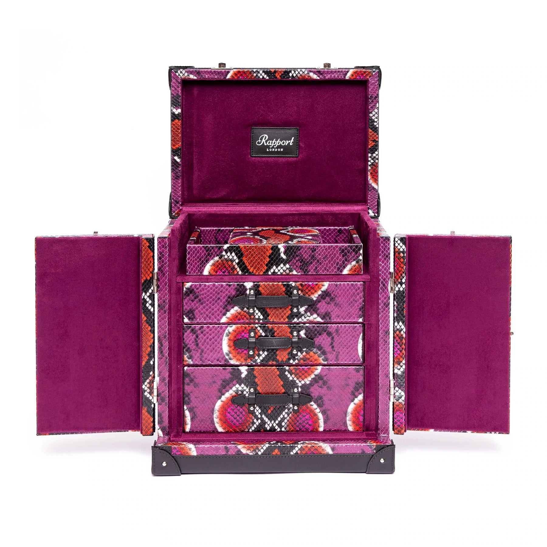 Rapport - Amour Deluxe Jewelry Trunk in Pink Leather | J156