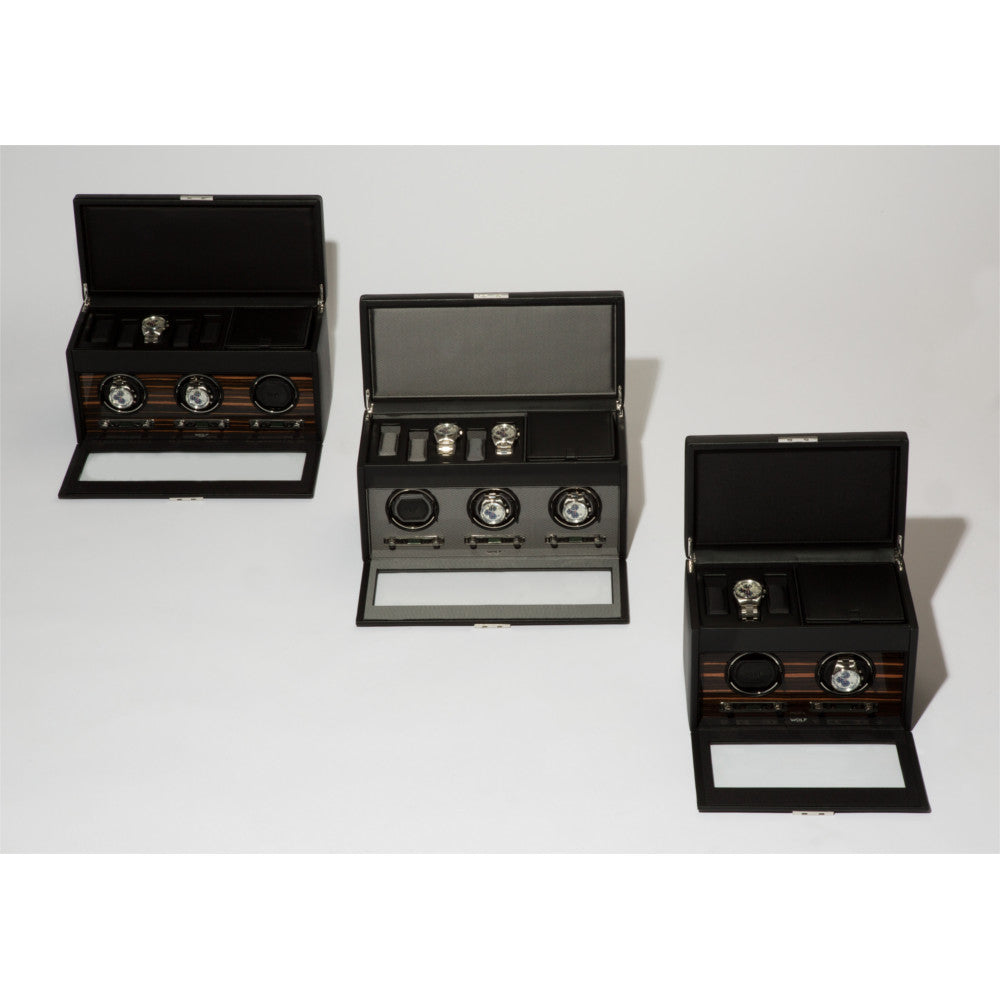 Wolf - Roadster Triple Watch Winder with Storage | 457356 - Watchwindersplus