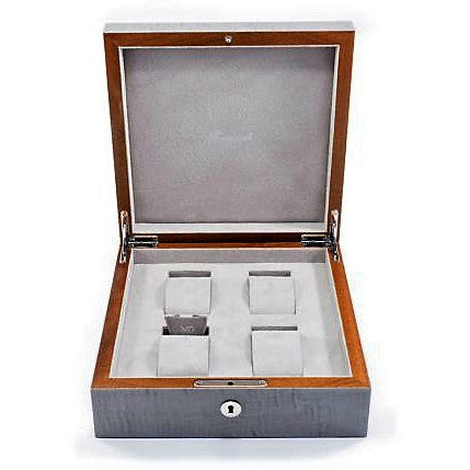 Rapport Heritage Wood Watch Box in Grey L415 - Watchwindersplus